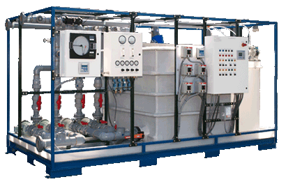 pH Neutralization System, 60 GPM capacity for the neutralization of acid and caustic